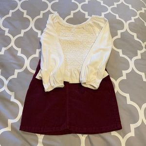 Old Navy shirt/skirt outfit